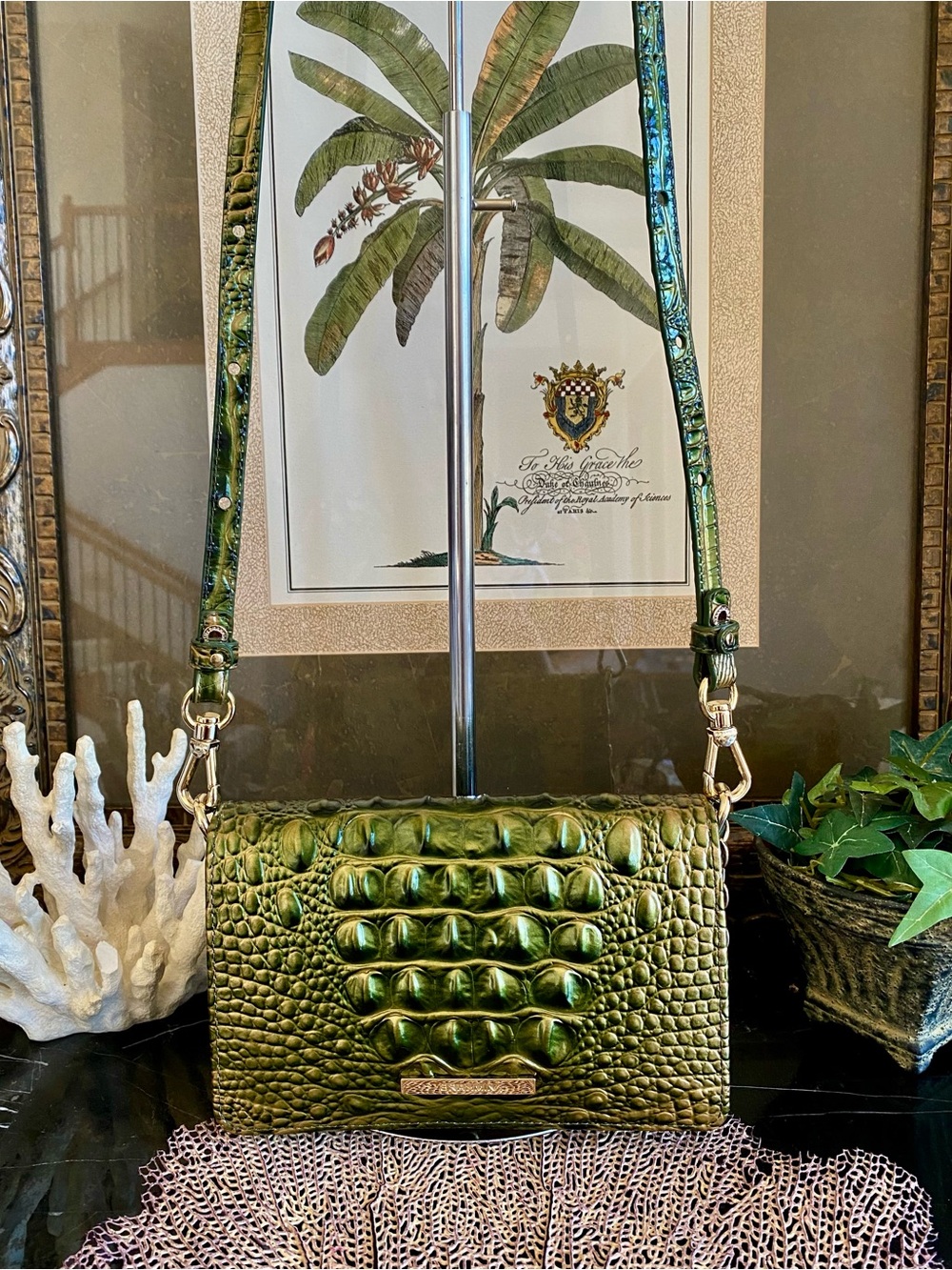 Brahmin MINUETTE Croc Embossed Crossbody - Picture 3 of 16